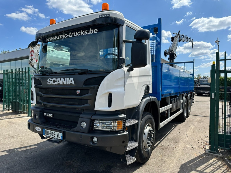 Scania P410 6x4 PRITSCHE + KRAN HIAB 166 ES-4 - RETARDER - ROTATOR - PLATFORM 6m80 - BIG AXLES HUB REDUCTION - STEEL SPRING - Camion plateau, Camion grue: photos 4 Scania P410 6x4 PRITSCHE + KRAN HIAB 166 ES-4 - RETARDER - ROTATOR - PLATFORM 6m80 - BIG AXLES HUB REDUCTION - STEEL SPRING - Camion plateau, Camion grue: photos 4