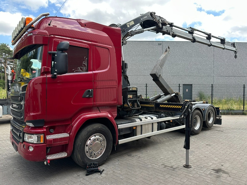 Scania R580 6X2 V8 HOOKLIFT + CRANE HIAB 211 E-4 HIPRO - ROTATOR - RETARDER - RADIO - NL TRUCK - Camion ampliroll, Camion grue: photos 3 Scania R580 6X2 V8 HOOKLIFT + CRANE HIAB 211 E-4 HIPRO - ROTATOR - RETARDER - RADIO - NL TRUCK - Camion ampliroll, Camion grue: photos 3