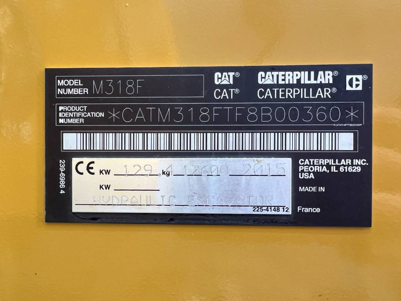 Pelle sur pneus Cat M318F - Extremely Nice Condition: photos 16