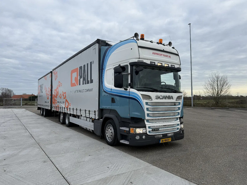 Scania R450 R450 6X2 Topline / mit 2007 Anhanger / SCR-only / Retarder / APK-TUV 4-2026 - Camion à rideaux coulissants: photos 1 Scania R450 R450 6X2 Topline / mit 2007 Anhanger / SCR-only / Retarder / APK-TUV 4-2026 - Camion à rideaux coulissants: photos 1