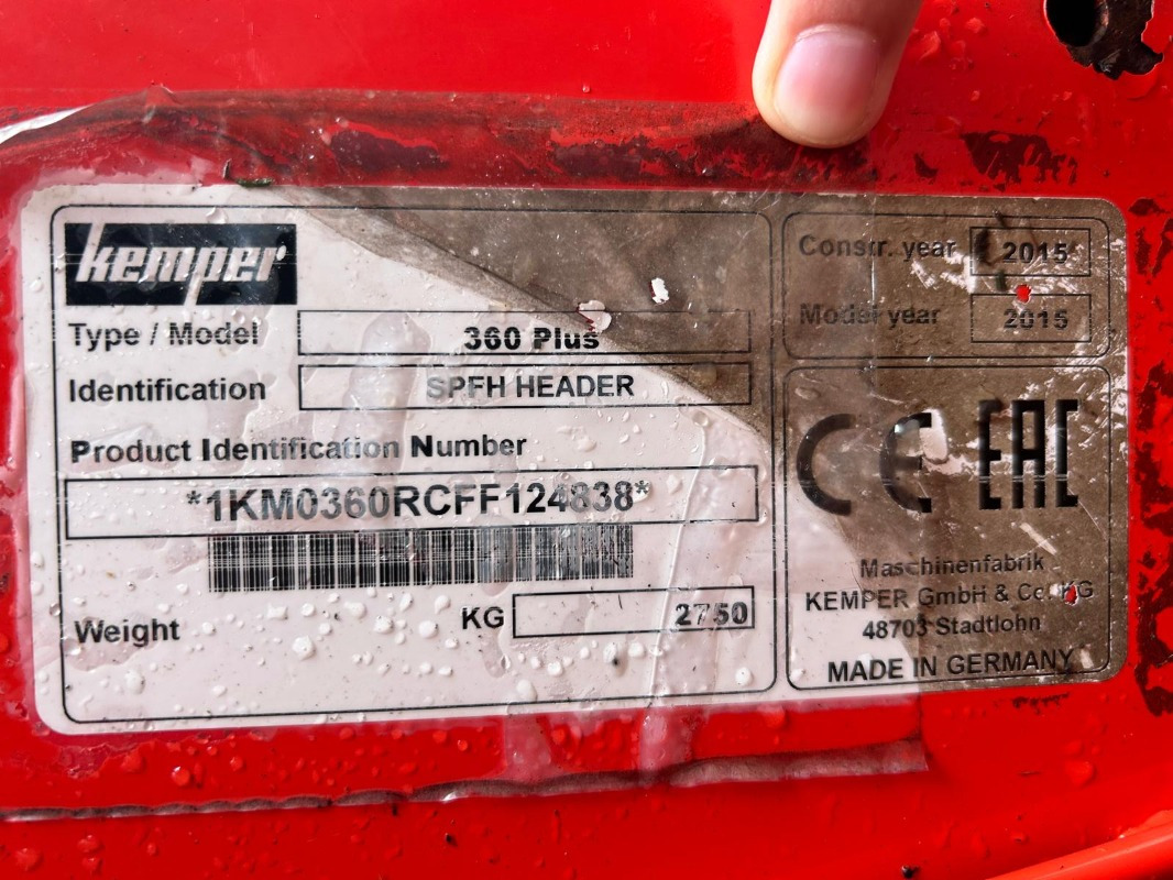CLAAS Jaguar 890 mit Kemper 360 und PU - crédit-bail CLAAS Jaguar 890 mit Kemper 360 und PU: photos 48
