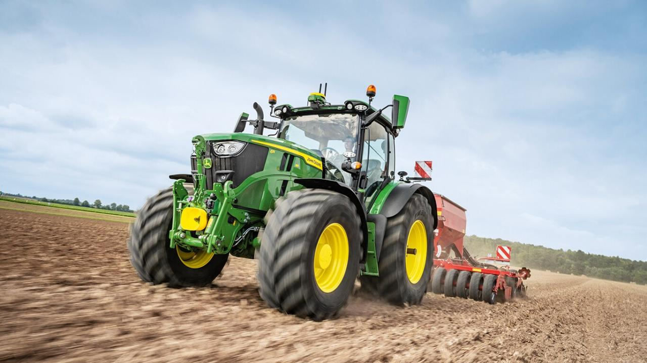 John Deere 6R185 Power Gard - Tracteur agricole: photos 1 John Deere 6R185 Power Gard - Tracteur agricole: photos 1