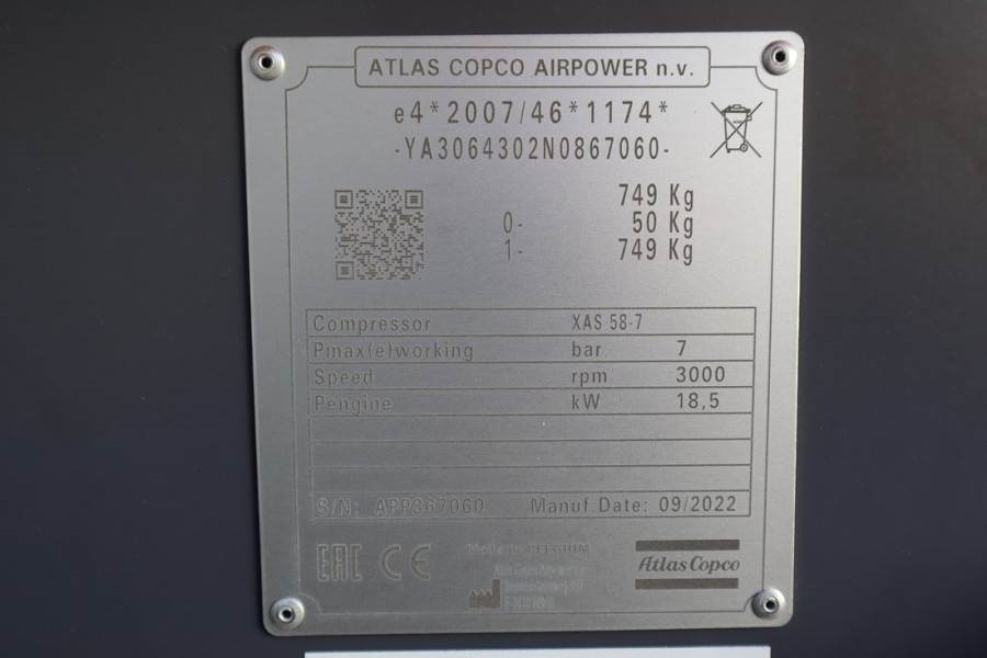 Atlas Copco XAS 58-7 Valid inspection, *Guarantee! Diesel, Vol - Compresseur d'air: photos 4 Atlas Copco XAS 58-7 Valid inspection, *Guarantee! Diesel, Vol - Compresseur d'air: photos 4