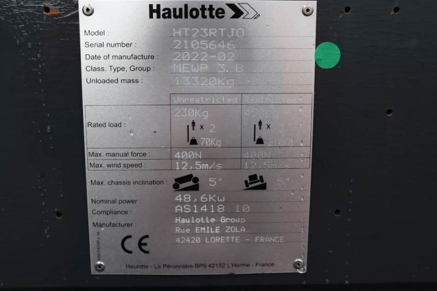 Nacelle télescopique Haulotte HT23RTJ O Valid Inspection, *Guarantee! Diesel, 4x: photos 6