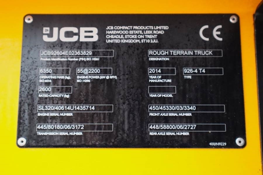 JCB 926 Valid inspection, *Guarantee! Diesel, 4x4 Driv - Chariot tout terrain: photos 5 JCB 926 Valid inspection, *Guarantee! Diesel, 4x4 Driv - Chariot tout terrain: photos 5