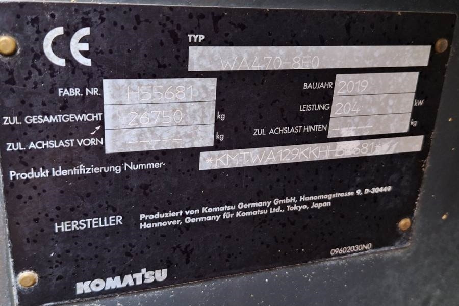 Chargeuse sur pneus Komatsu WA470-8 Diesel, 4x4 Drive, Tamtron Weighting Syste: photos 6