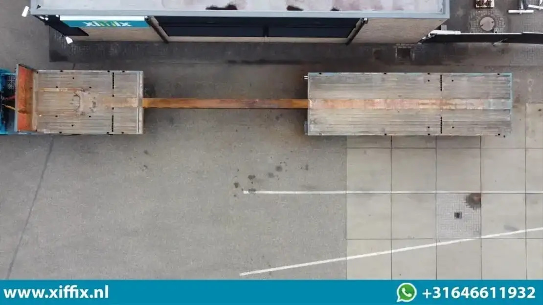 Floor 3-ass. Vlakke uitschuifbare oplegger / 2x gestuurd / 13907  - Semi-remorque plateau: photos 2 Floor 3-ass. Vlakke uitschuifbare oplegger / 2x gestuurd / 13907  - Semi-remorque plateau: photos 2