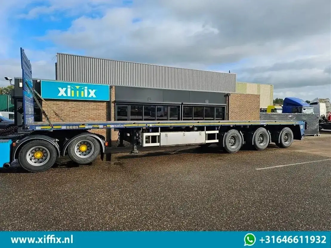 Goldhofer 3-ass. Vlakke uitschuifbare oplegger / 3x gestuurd  - Semi-remorque plateau: photos 4 Goldhofer 3-ass. Vlakke uitschuifbare oplegger / 3x gestuurd  - Semi-remorque plateau: photos 4