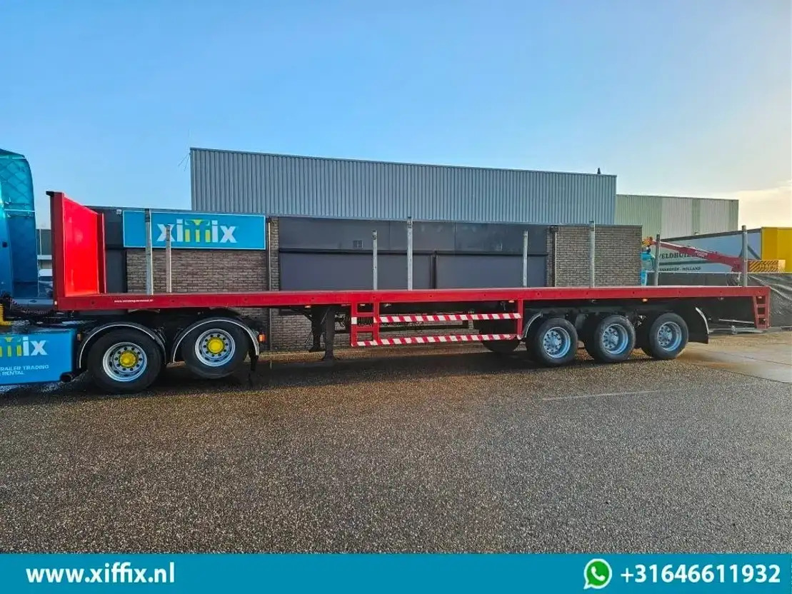 Lintrailers 3-ass. Vlakke uitschuifbare oplegger / Naloop gestuurd - Semi-remorque plateau: photos 5 Lintrailers 3-ass. Vlakke uitschuifbare oplegger / Naloop gestuurd - Semi-remorque plateau: photos 5