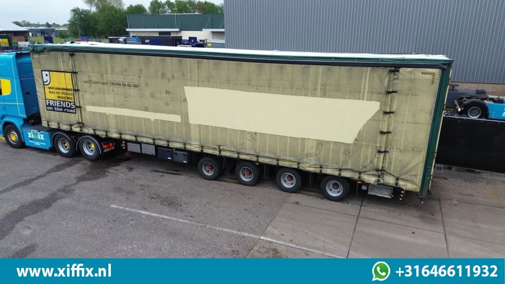 Meusburger 4-ass. Vlakke Mega oplegger met elektrische huifopbouw / 2x naloop ge - Semi-remorque plateau: photos 2 Meusburger 4-ass. Vlakke Mega oplegger met elektrische huifopbouw / 2x naloop ge - Semi-remorque plateau: photos 2