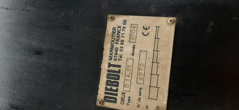 Diebolt BOOMKRAAN D14.81 - Grue auxiliaire: photos 1 Diebolt BOOMKRAAN D14.81 - Grue auxiliaire: photos 1