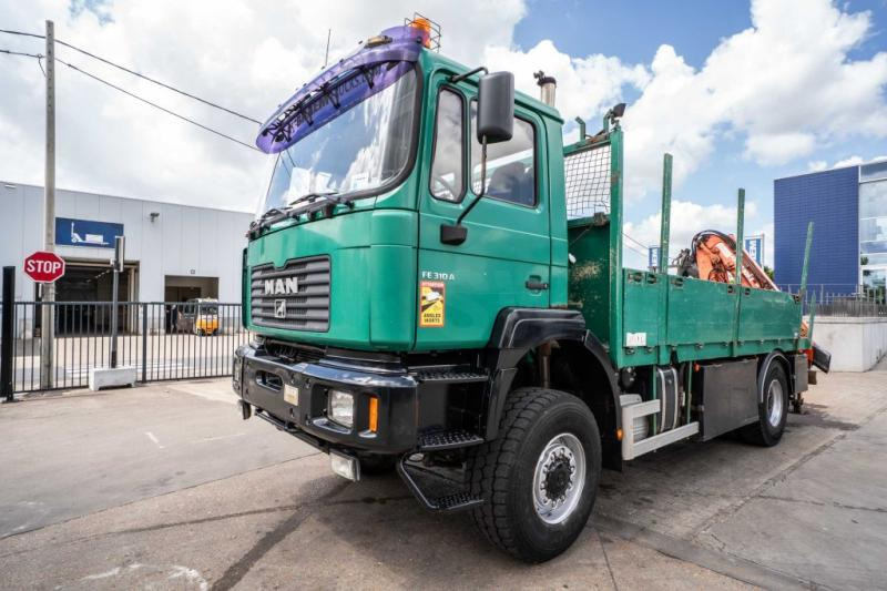 Camion plateau, Camion grue MAN FE 310A-4X4+ATLAS 105.1 A3: photos 6