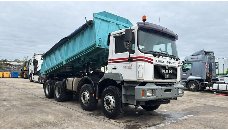 MAN 35.414 (6 CYLINDER / GOOD CONDITION / 8X4 / BIG AXLE / STEEL SUSP.) - Camion benne: photos 2 MAN 35.414 (6 CYLINDER / GOOD CONDITION / 8X4 / BIG AXLE / STEEL SUSP.) - Camion benne: photos 2