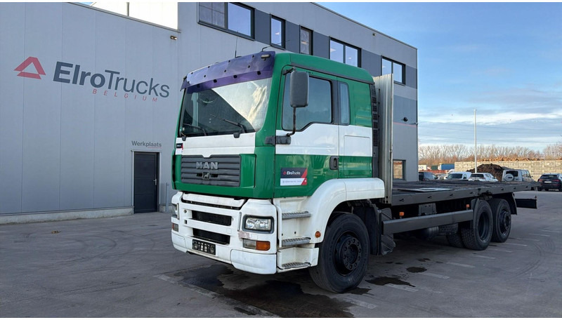 MAN TGA 25.360 (MANUAL PUMP / PERFECT CONDITION / MANUAL GEARBOX / BOITE MANUELLE / 6X2) - Camion plateau: photos 1 MAN TGA 25.360 (MANUAL PUMP / PERFECT CONDITION / MANUAL GEARBOX / BOITE MANUELLE / 6X2) - Camion plateau: photos 1