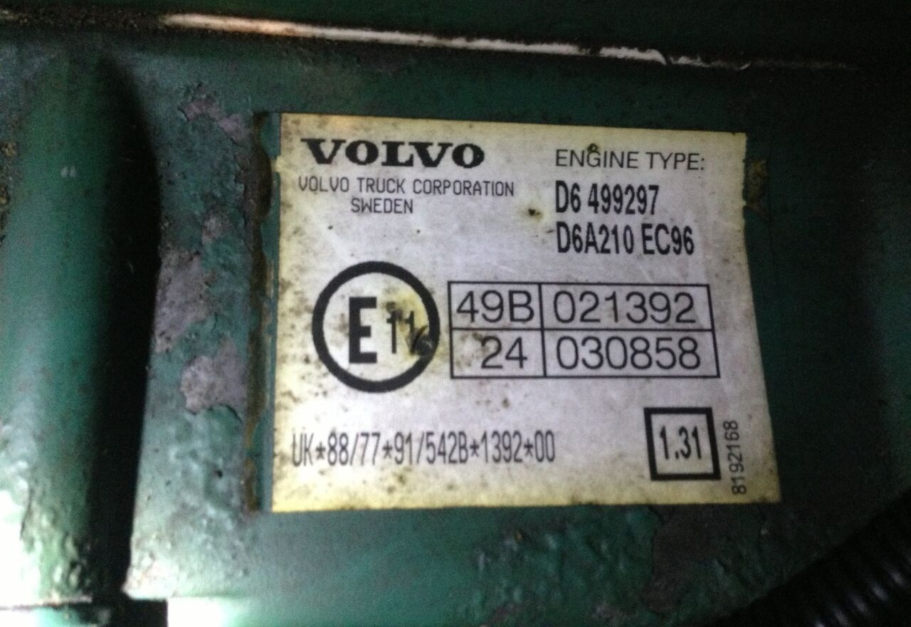 Volvo FL 612 D6A 210 E2 Volvo FL - Moteur pour Camion: photos 2 Volvo FL 612 D6A 210 E2 Volvo FL - Moteur pour Camion: photos 2