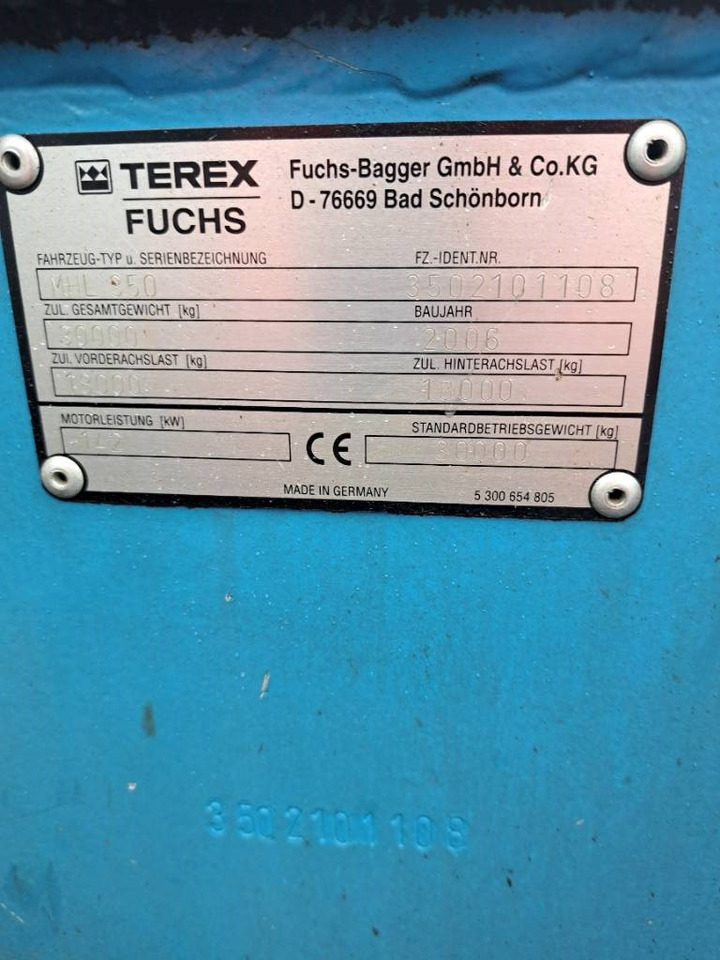 Pelle de manutention Fuchs MHL350C + generator: photos 17