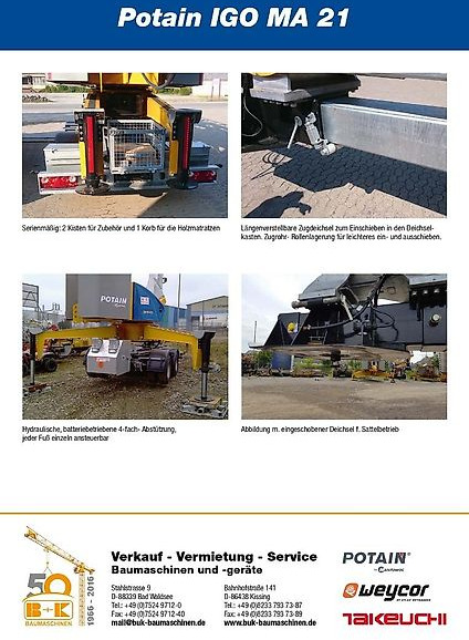 Grue à montage rapide Potain IGO MA 21: photos 6