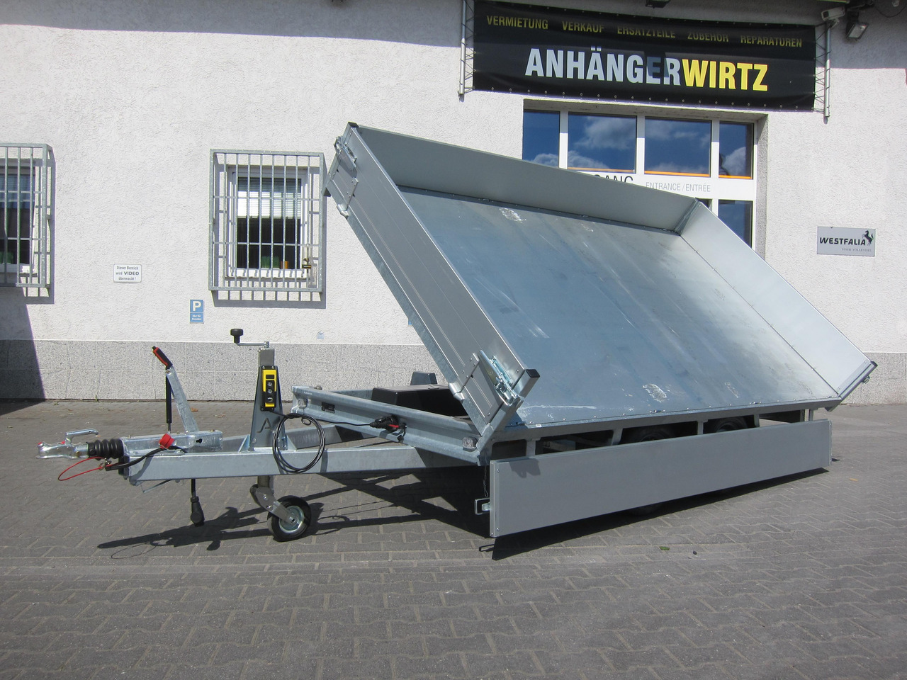Anssems Kipper KSX 3000 Elektrisch 305x178x30cm Stahlboden niedrig Fahrgestell 3000kg online Aktion - Remorque benne: photos 1 Anssems Kipper KSX 3000 Elektrisch 305x178x30cm Stahlboden niedrig Fahrgestell 3000kg online Aktion - Remorque benne: photos 1