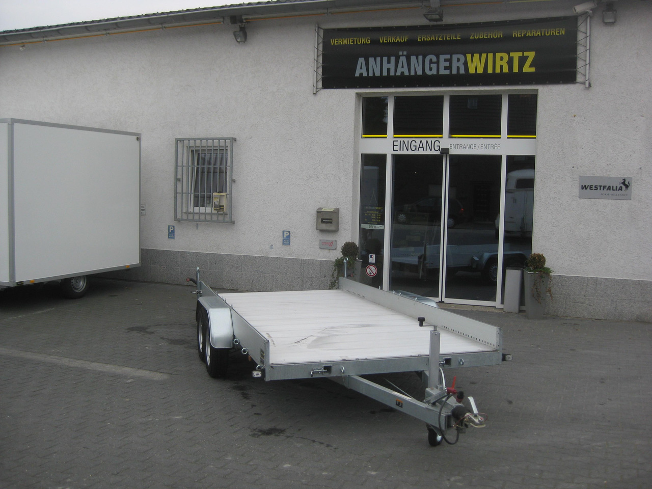 Anssems Transporter AMT 2500 440x190x18cm Aluboden Alurampen Seilwinde 2500kg Modell 22 - Remorque plateau: photos 1 Anssems Transporter AMT 2500 440x190x18cm Aluboden Alurampen Seilwinde 2500kg Modell 22 - Remorque plateau: photos 1