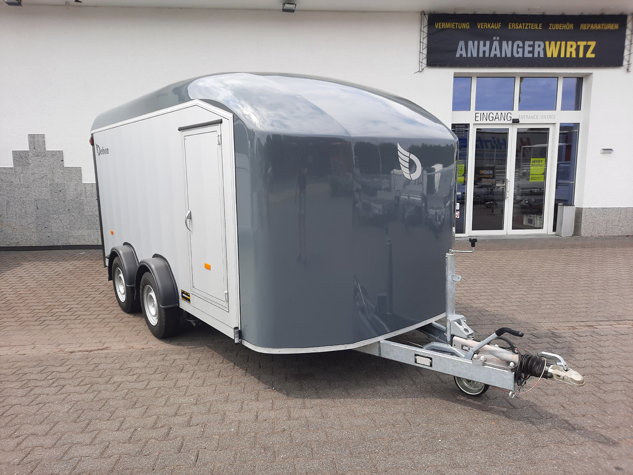 Cargo Roadster 800 435x200x206cm Alu Poly irongrey Seitentür Heckrampe Pullman 100km/H 3500kg - Remorque voiture: photos 1 Cargo Roadster 800 435x200x206cm Alu Poly irongrey Seitentür Heckrampe Pullman 100km/H 3500kg - Remorque voiture: photos 1
