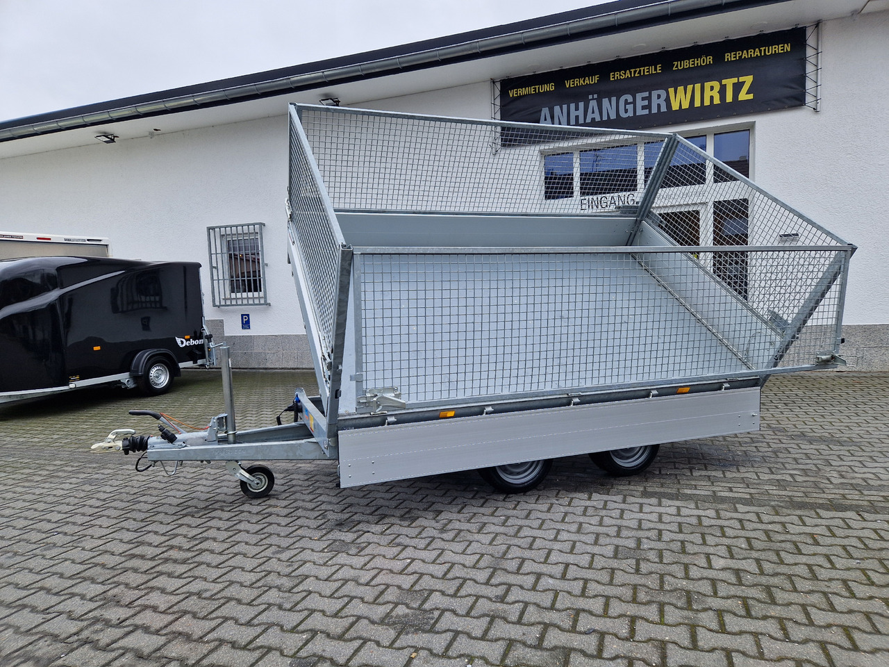 Hapert COBALT HM-2 305x180x30cm Elektro & Laubgitter 2700kg - Remorque benne: photos 1 Hapert COBALT HM-2 305x180x30cm Elektro & Laubgitter 2700kg - Remorque benne: photos 1