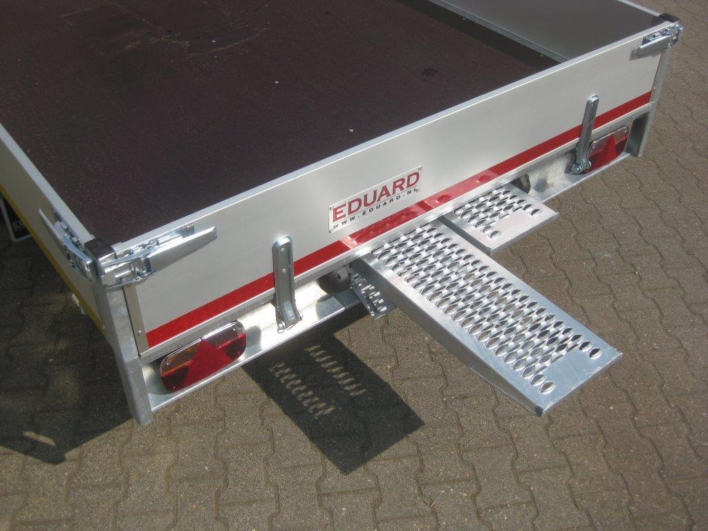 Multi Transporter 406x200x30cm Rampen Seilwinde 13" niedrig Fahrwerk (XL) 2700kg - Remorque plateau: photos 5 Multi Transporter 406x200x30cm Rampen Seilwinde 13" niedrig Fahrwerk (XL) 2700kg - Remorque plateau: photos 5