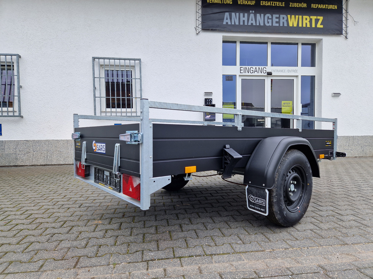 Remorque voiture Saris Anhänger DV135 McAlu Pro MP 255x133x44cm black klappbare Vorderwand 1350kg: photos 8