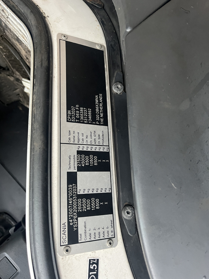 Scania P320 6x2 Chassis Cab - Châssis cabine: photos 5 Scania P320 6x2 Chassis Cab - Châssis cabine: photos 5