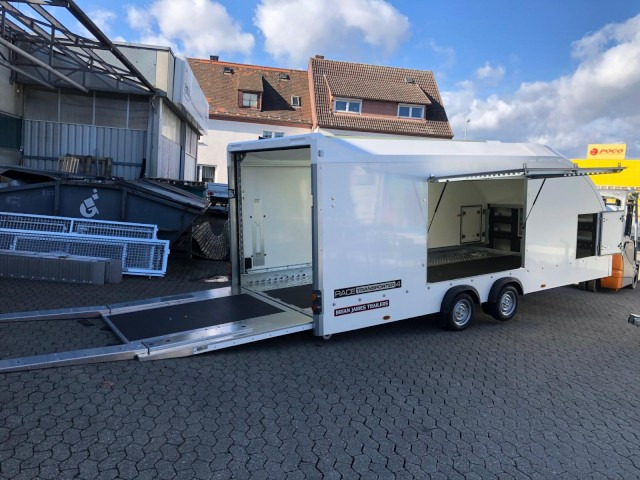 Brian James Race Transporter 4, 100 km/h RT4 384-0060, 5500 x 2120 mm, 3,5 to. - Remorque porte-voitures: photos 1 Brian James Race Transporter 4, 100 km/h RT4 384-0060, 5500 x 2120 mm, 3,5 to. - Remorque porte-voitures: photos 1