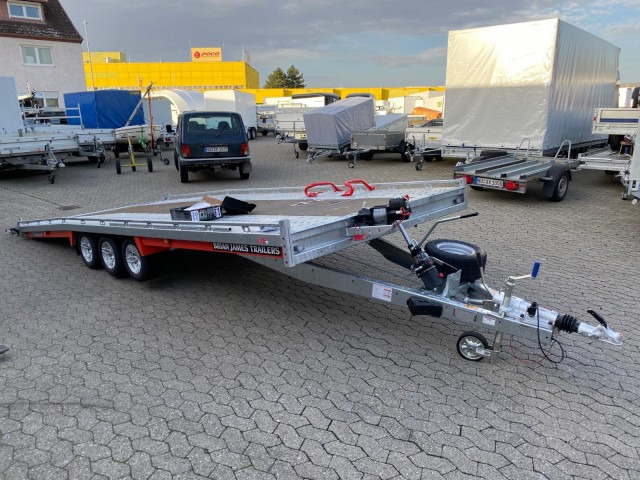 Brian James T6 Transporter, 230-6553, 5500 x 2220 mm, 3,5 to. kippbar mit Auffahrrampe - Remorque porte-voitures: photos 1 Brian James T6 Transporter, 230-6553, 5500 x 2220 mm, 3,5 to. kippbar mit Auffahrrampe - Remorque porte-voitures: photos 1