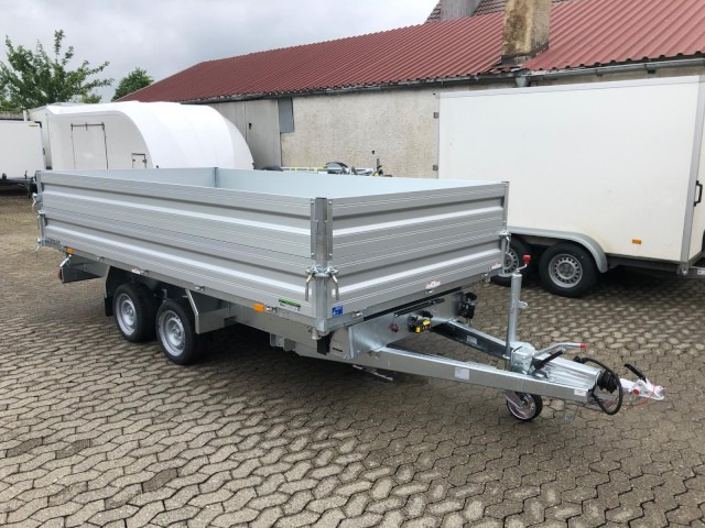 Humbaur 3-Seitenkipper HTK 3500.41 Alu mit BW-Aufsatz, 4100 x 2100 x 350 mm, 3,5 to. - Remorque benne: photos 1 Humbaur 3-Seitenkipper HTK 3500.41 Alu mit BW-Aufsatz, 4100 x 2100 x 350 mm, 3,5 to. - Remorque benne: photos 1