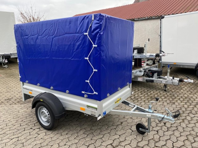 Humbaur HA 752111 ohne KV, mit Hochplane 140 cm, 750 kg, 2050 x 1100 x 350 mm - Remorque voiture: photos 1 Humbaur HA 752111 ohne KV, mit Hochplane 140 cm, 750 kg, 2050 x 1100 x 350 mm - Remorque voiture: photos 1