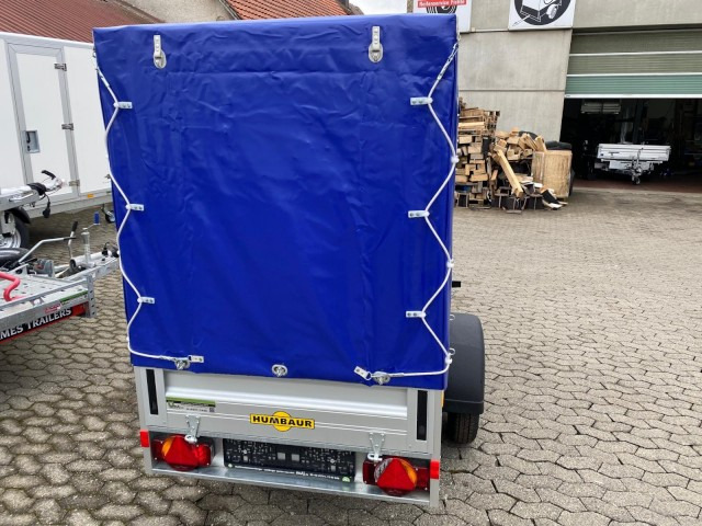 Humbaur HA 752111 ohne KV, mit Hochplane 140 cm, 750 kg, 2050 x 1100 x 350 mm - Remorque voiture: photos 4 Humbaur HA 752111 ohne KV, mit Hochplane 140 cm, 750 kg, 2050 x 1100 x 350 mm - Remorque voiture: photos 4