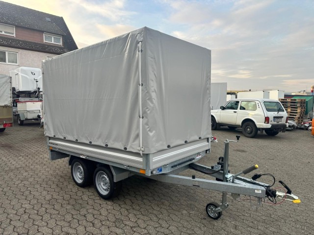 Humbaur HUK 272715 Heckkipper 2,7 t. mit Hochplane 2680 x 1500 x 300mm - Remorque benne: photos 1 Humbaur HUK 272715 Heckkipper 2,7 t. mit Hochplane 2680 x 1500 x 300mm - Remorque benne: photos 1