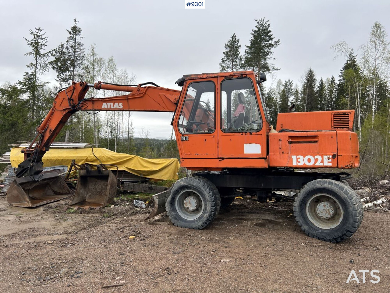 Pelle sur pneus Atlas 1302 E Wheeled excavator with attachments (VIDEO): photos 11