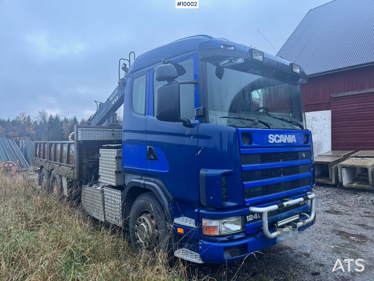 Scania R124 6x2 Flatbed truck with timber crane - Autre matériel: photos 2 Scania R124 6x2 Flatbed truck with timber crane - Autre matériel: photos 2