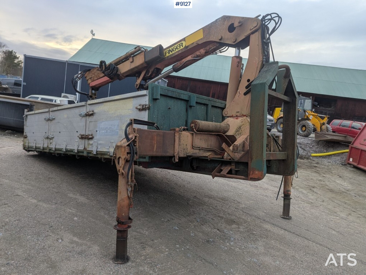 Crane flatbed Palfinger with rotator and bucket - Carrosserie plateau, Camion grue: photos 2 Crane flatbed Palfinger with rotator and bucket - Carrosserie plateau, Camion grue: photos 2