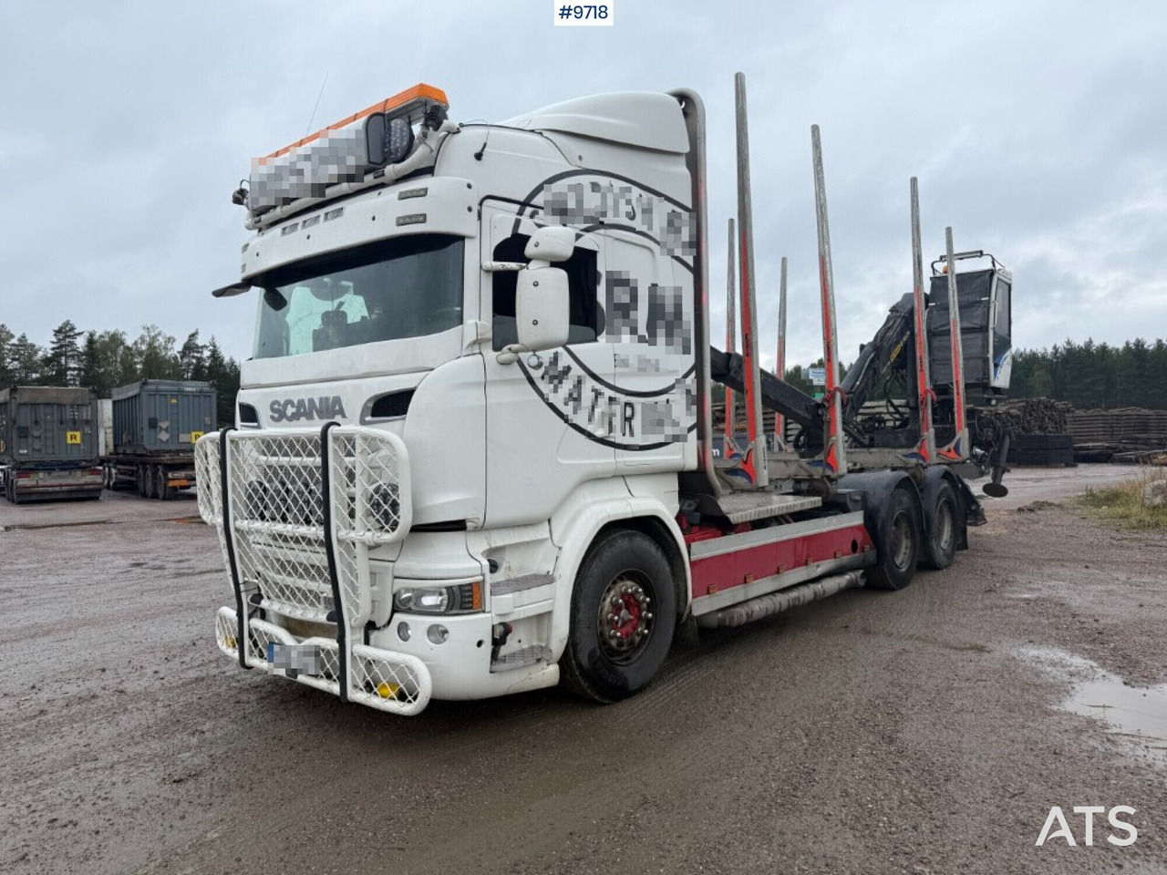 Log truck Scania R520 with crane - Camion grumier, Camion grue: photos 1 Log truck Scania R520 with crane - Camion grumier, Camion grue: photos 1