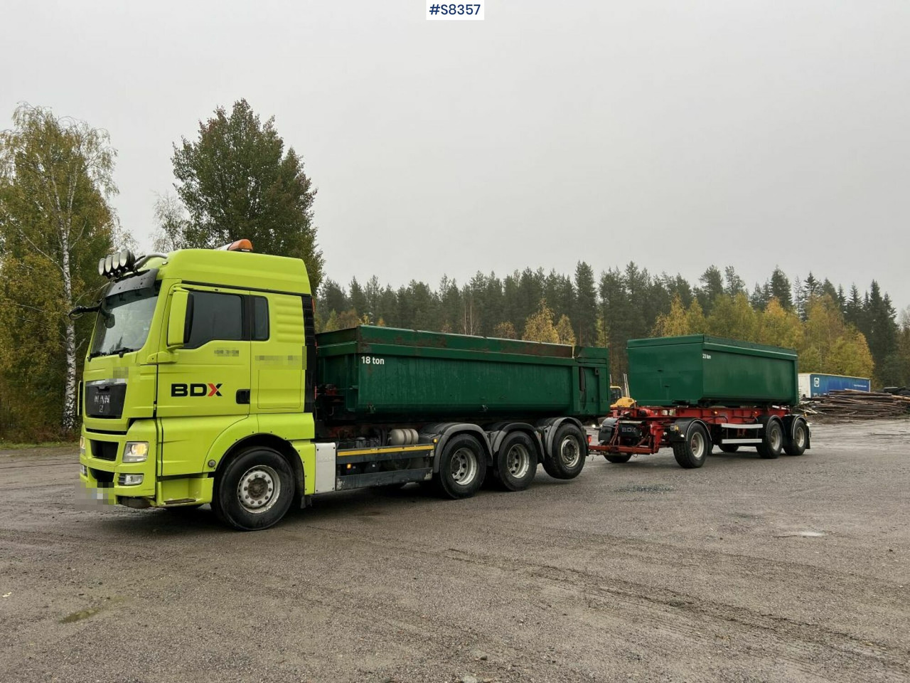 Camion benne MAN TGF 35.540 med RKP 3-9.0 Vagn Gravel (Cassette) SEE VIDEO: photos 7