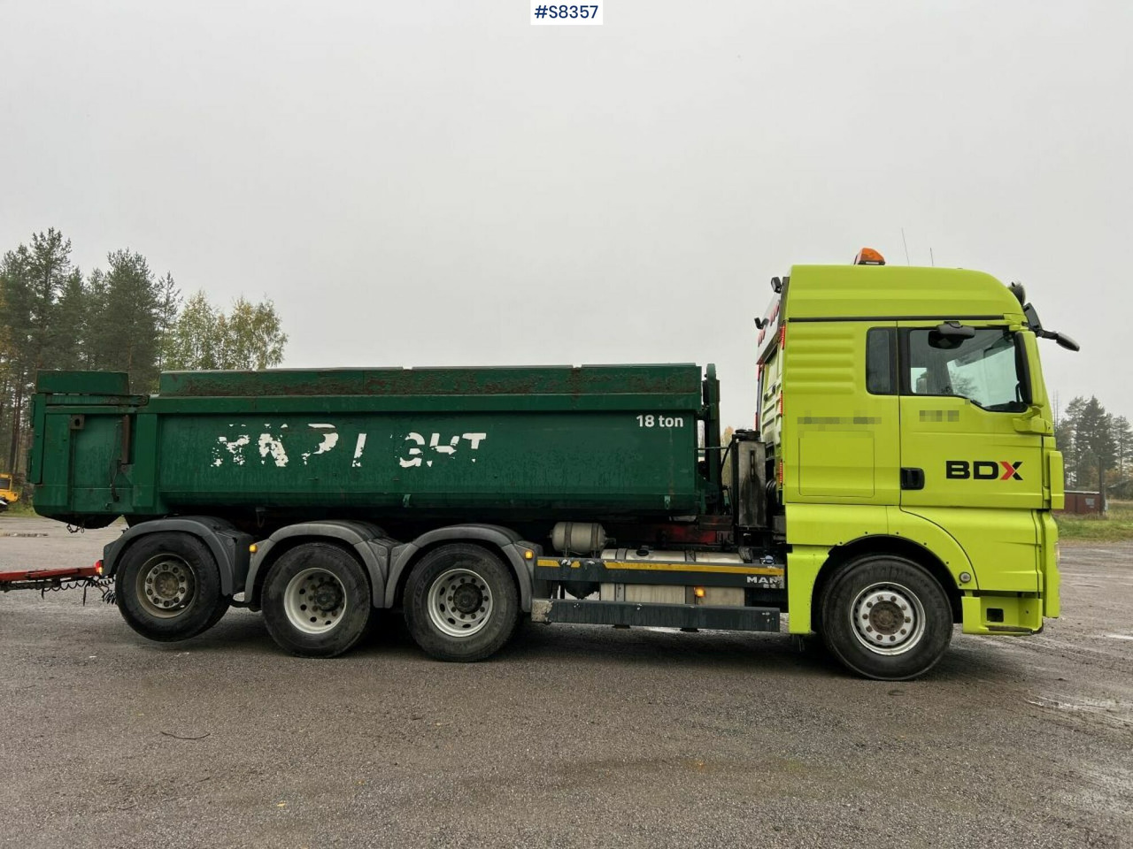 Camion benne MAN TGF 35.540 med RKP 3-9.0 Vagn Gravel (Cassette) SEE VIDEO: photos 17