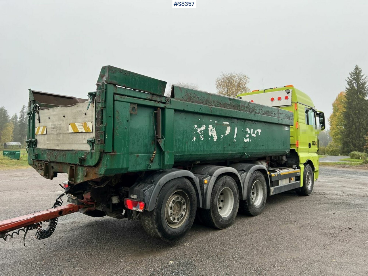 Camion benne MAN TGF 35.540 med RKP 3-9.0 Vagn Gravel (Cassette) SEE VIDEO: photos 19
