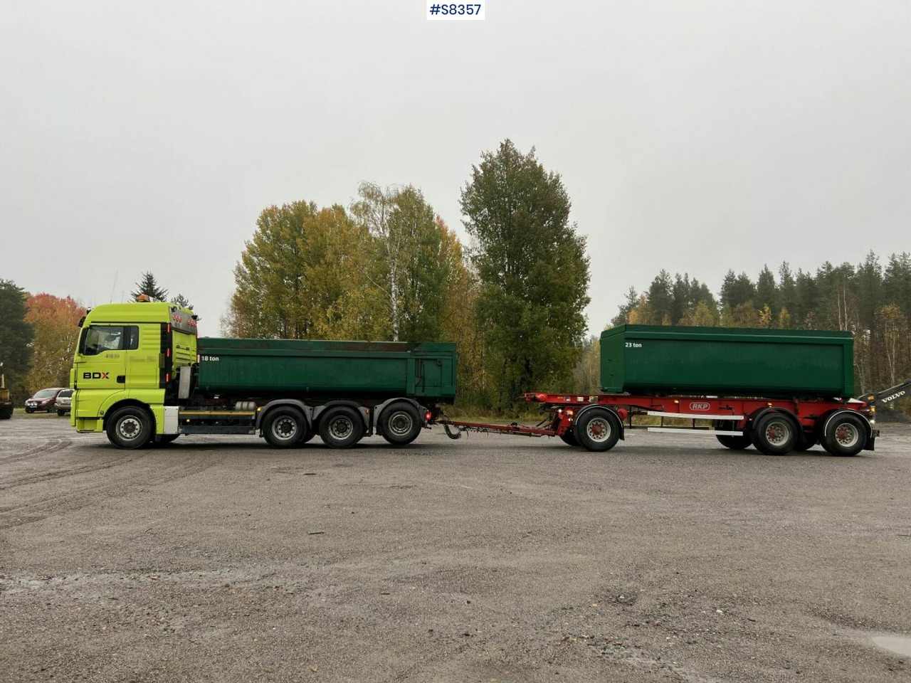 Camion benne MAN TGF 35.540 med RKP 3-9.0 Vagn Gravel (Cassette) SEE VIDEO: photos 8