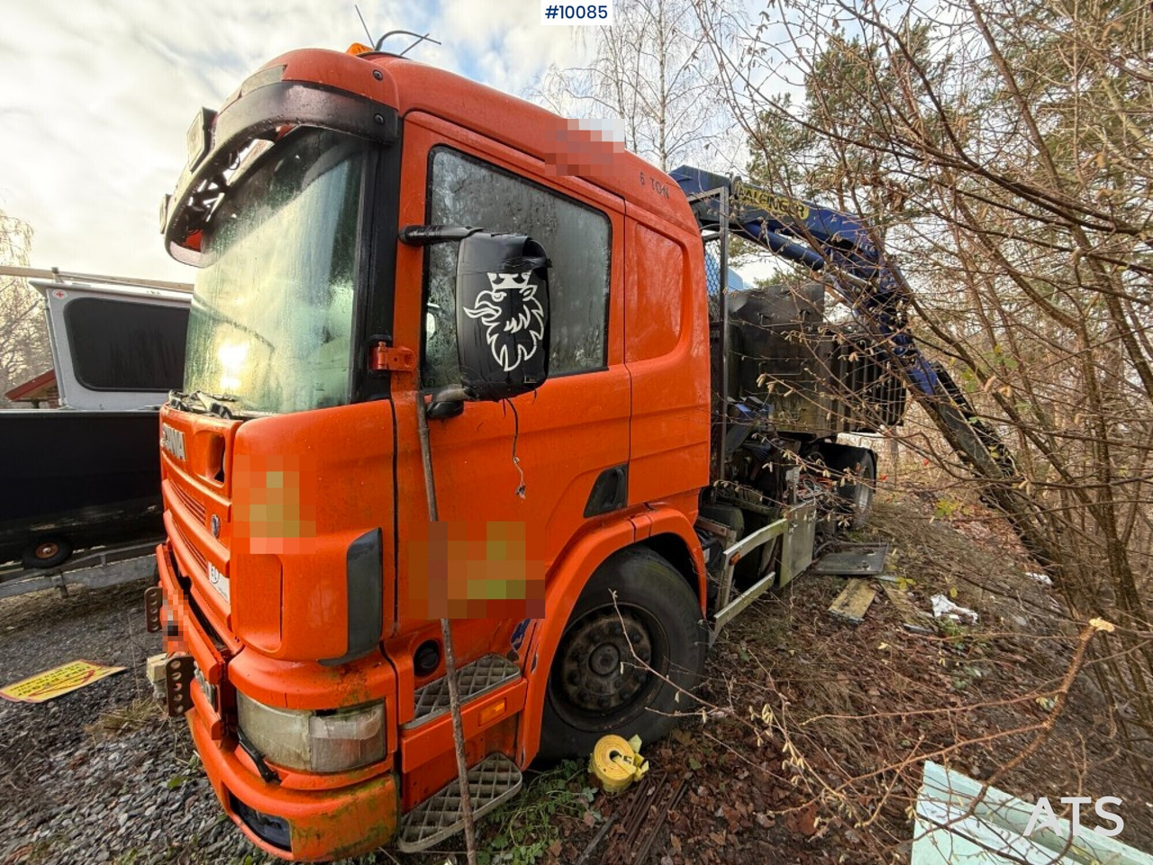 Scania P94G 300 Crane truck with flatbed Rep. object - Camion ampliroll, Camion grue: photos 4 Scania P94G 300 Crane truck with flatbed Rep. object - Camion ampliroll, Camion grue: photos 4