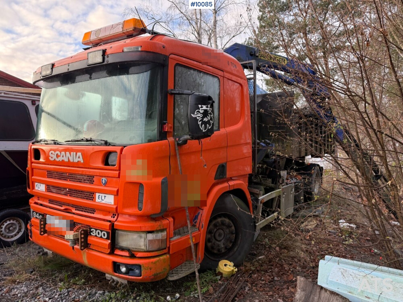 Scania P94G 300 Crane truck with flatbed Rep. object - Camion ampliroll, Camion grue: photos 3 Scania P94G 300 Crane truck with flatbed Rep. object - Camion ampliroll, Camion grue: photos 3
