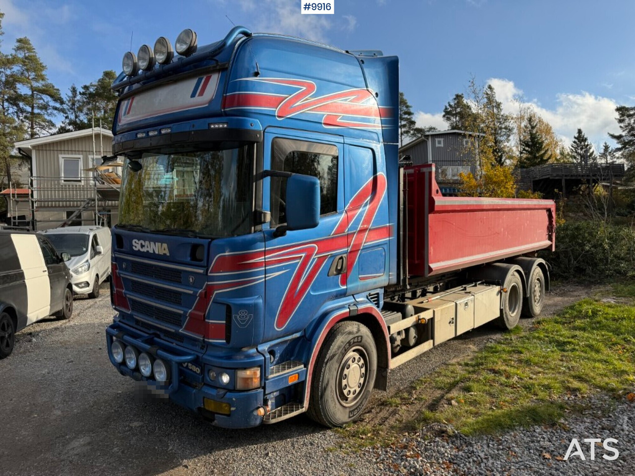 Scania R164 580 6X2 truck with flatbed - Camion plateau: photos 1 Scania R164 580 6X2 truck with flatbed - Camion plateau: photos 1