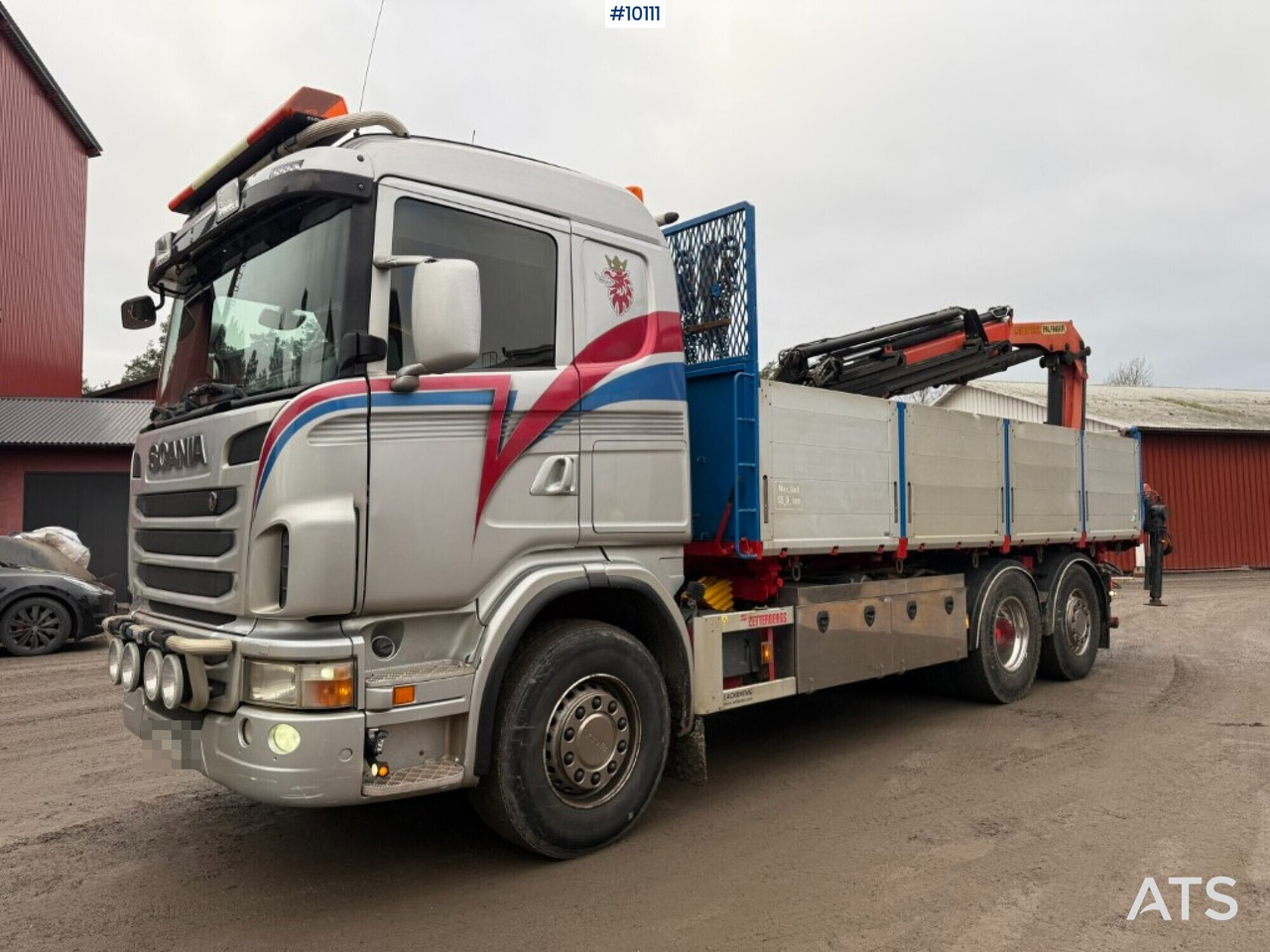 Tipper and crane truck Scania G400 with Palfinger PK 18002-EH rear-mounted crane - Camion plateau, Camion grue: photos 1 Tipper and crane truck Scania G400 with Palfinger PK 18002-EH rear-mounted crane - Camion plateau, Camion grue: photos 1