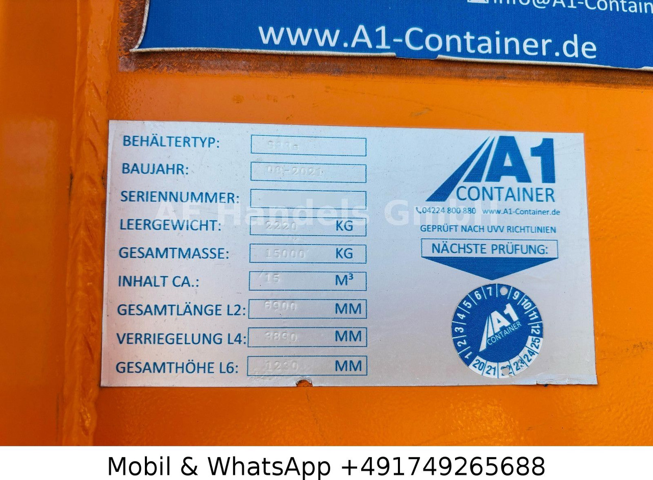 Camion ampliroll neuf A1 S33s Abroll Container Stahl *15m³/Heckklappe: photos 13