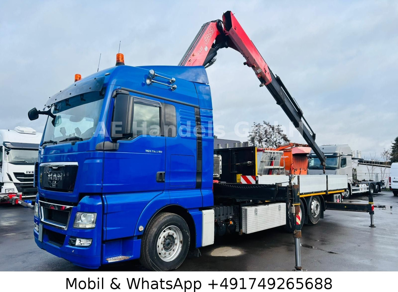 MAN TGX 26.540 XLX BL 6x2 FASSI F455 *Funk/Lenk+Lift - Camion plateau, Camion grue: photos 2 MAN TGX 26.540 XLX BL 6x2 FASSI F455 *Funk/Lenk+Lift - Camion plateau, Camion grue: photos 2