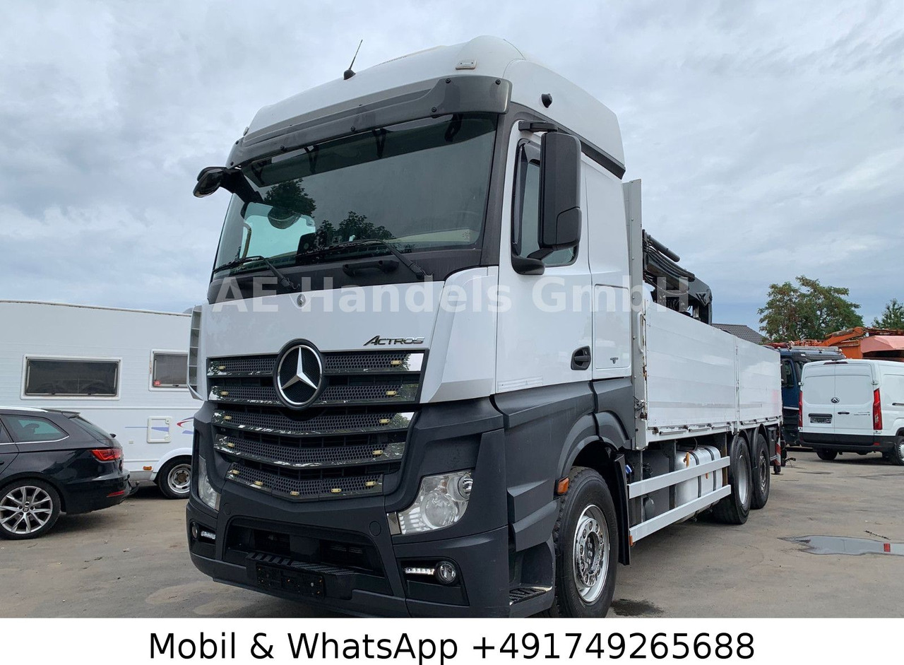 Mercedes-Benz Actros IV 2646 L LL 6x2 *Retarder/Hiab-177K-Pro - Camion plateau, Camion grue: photos 1 Mercedes-Benz Actros IV 2646 L LL 6x2 *Retarder/Hiab-177K-Pro - Camion plateau, Camion grue: photos 1