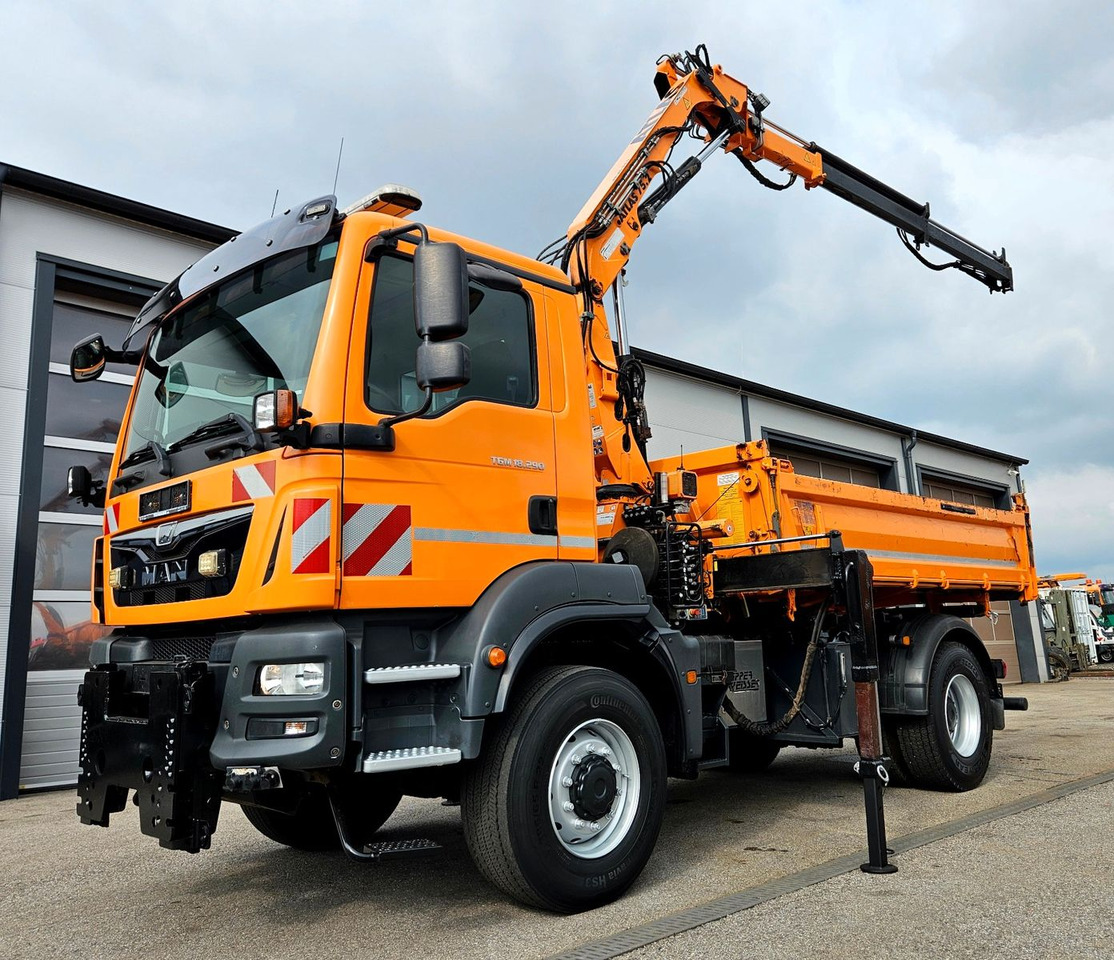 MAN TGM 18.290 4x4 Atlas 75.2 Kran Funk Euro6 - Camion benne, Camion grue: photos 1 MAN TGM 18.290 4x4 Atlas 75.2 Kran Funk Euro6 - Camion benne, Camion grue: photos 1